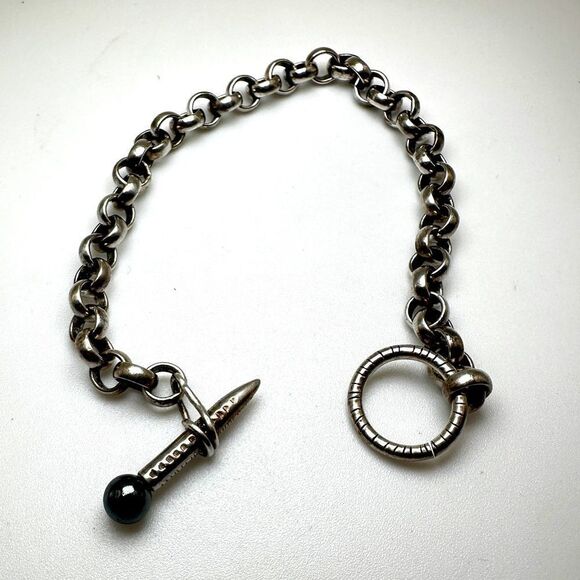 Unisex thick cable link sterling silver bracelet! - Picture 1 of 9